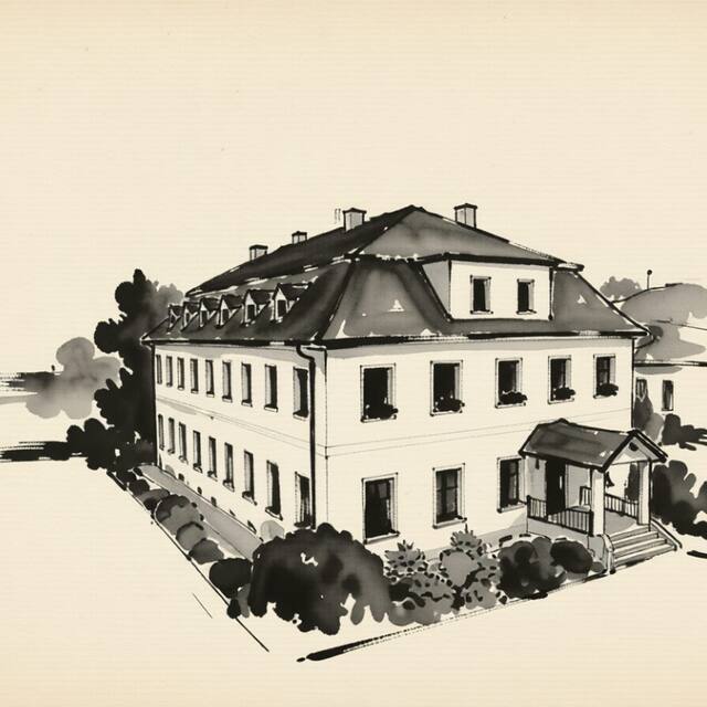 Ilustrační kresba: Hotel Buchlovice