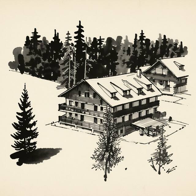 Ilustrační kresba: Hotel Jenišov