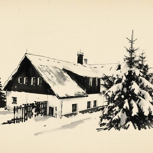 Ilustrační kresba: Penzion Roko