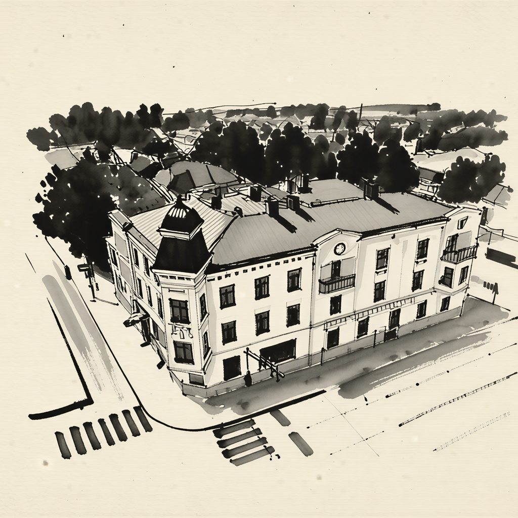 Ilustrační kresba: Hotel Olympia