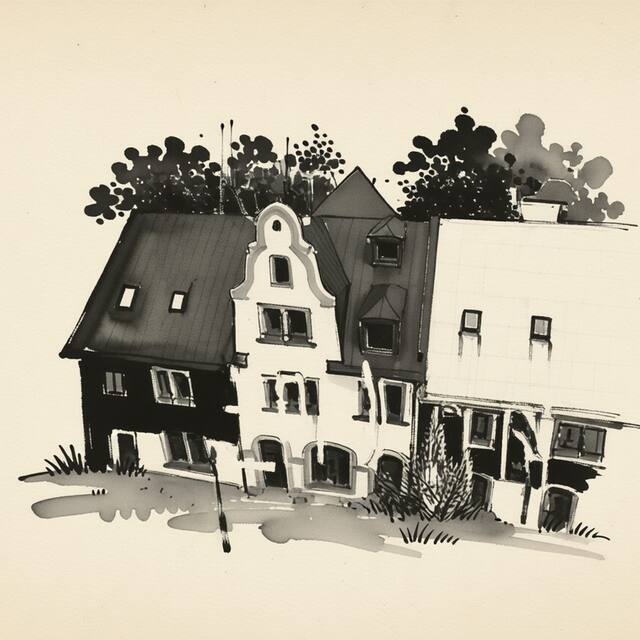 Ilustrační kresba: Boží apartmány