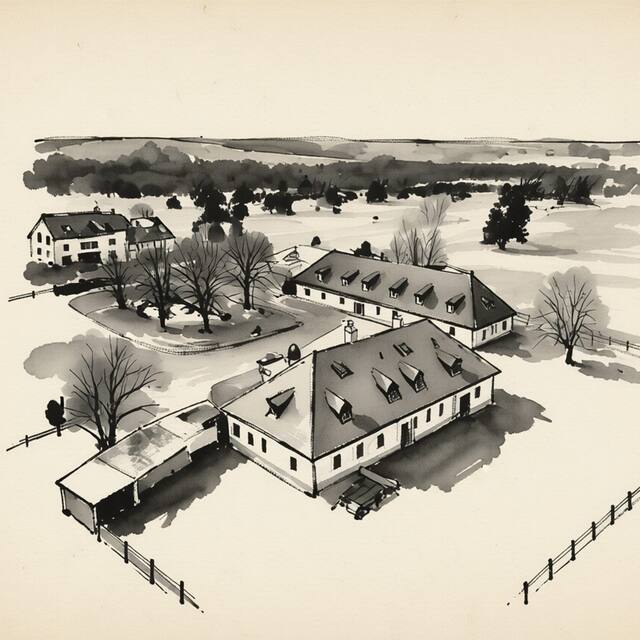 Ilustrační kresba: Resort Darovanský dvůr