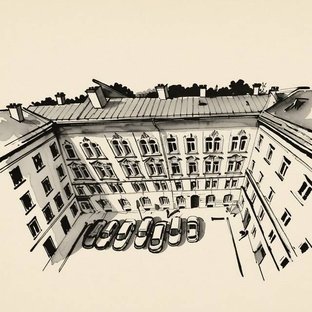 Ilustrační kresba: Hotel Antik City