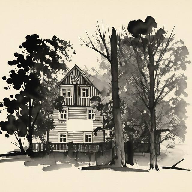 Ilustrační kresba: Hotel Tři Růže