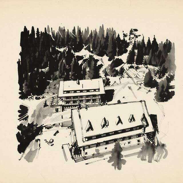 Ilustrační kresba: Hotel Esprit
