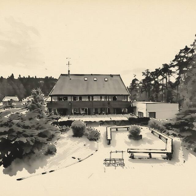 Ilustrační kresba: Hladina Slapy Resort