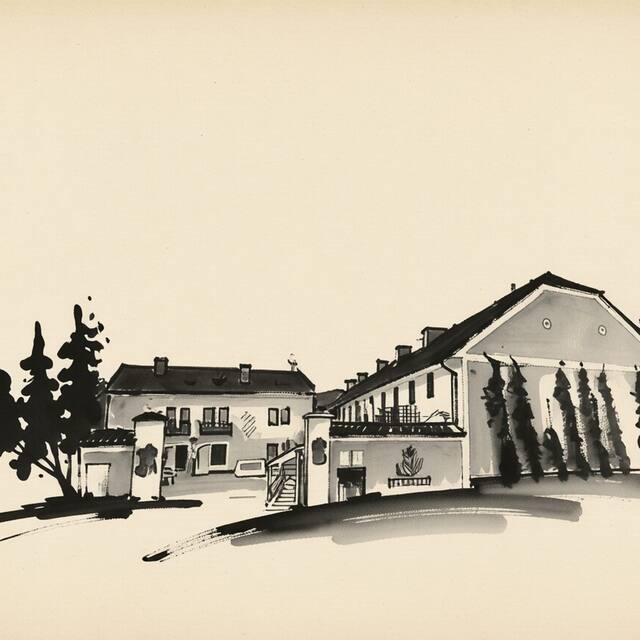 Ilustrační kresba: Hotel Purkmistr Beer & Spa Resort