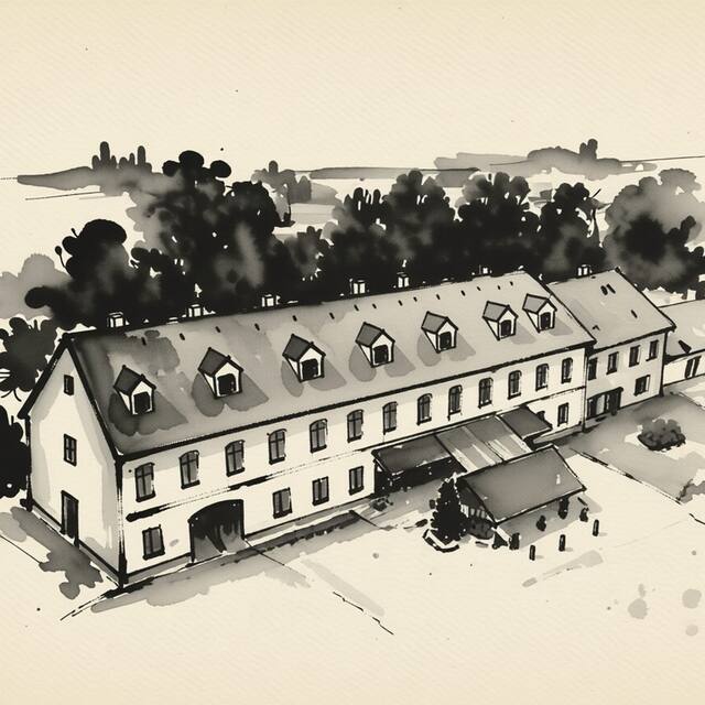 Ilustrační kresba: Hotel Rychta