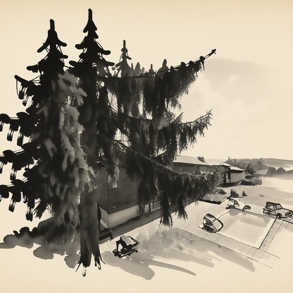 Ilustrační kresba: Hotel Petr
