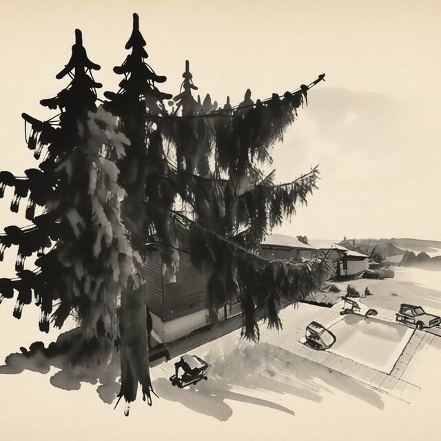 Ilustrační kresba: Hotel Petr