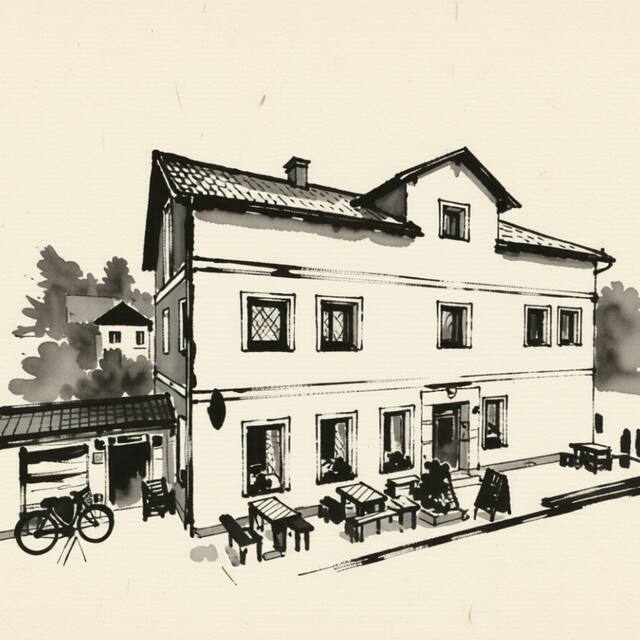 Ilustrační kresba: Penzion AROSA