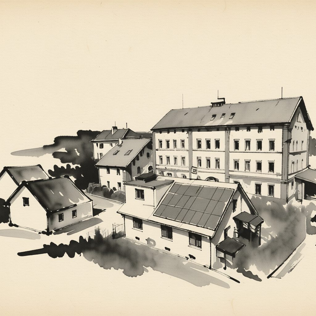 Ilustrační kresba: Penzion Pod Špejcharem
