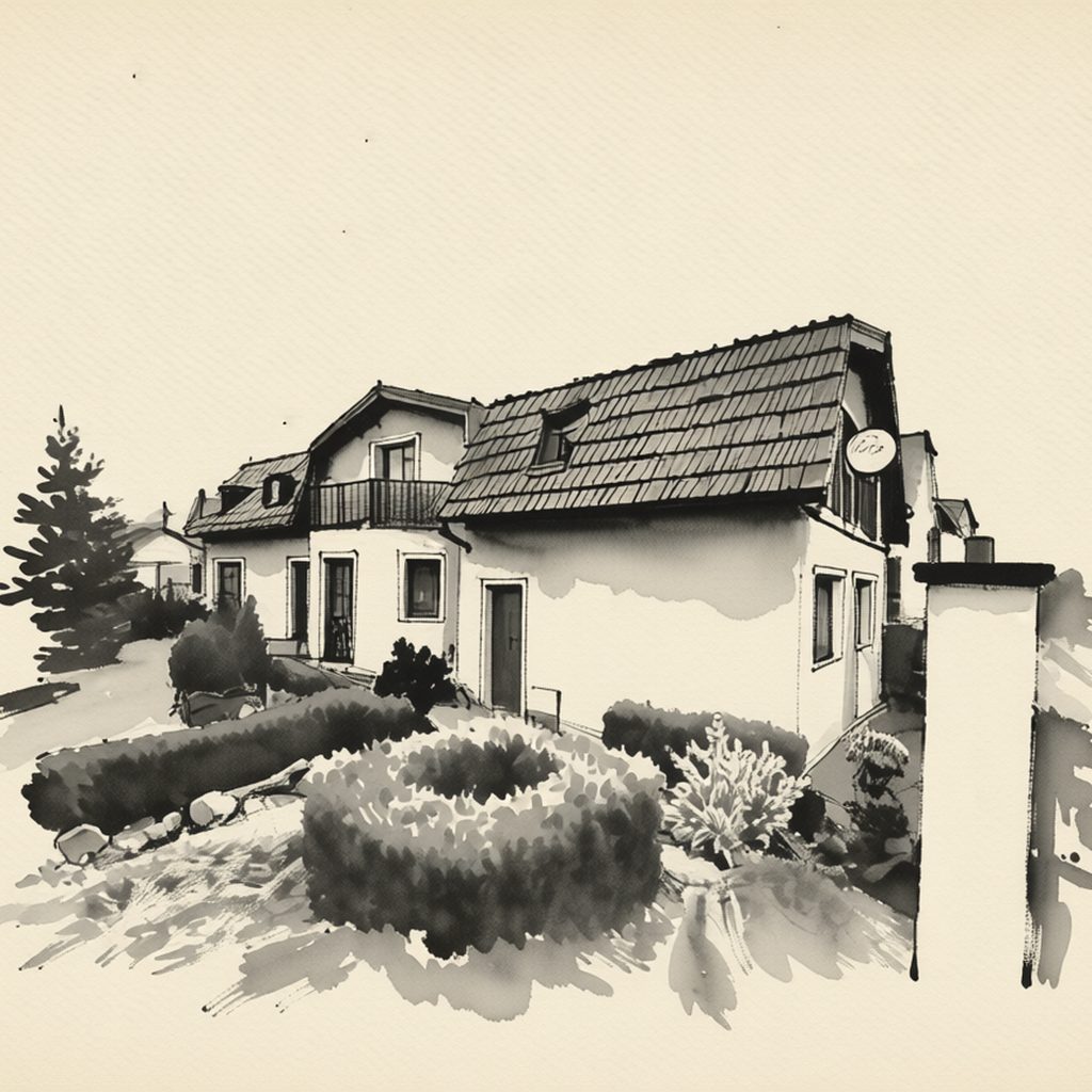 Ilustrační kresba: Penzion U Čápa