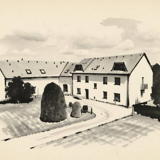 Ilustrační kresba: Hotel Bouchalka