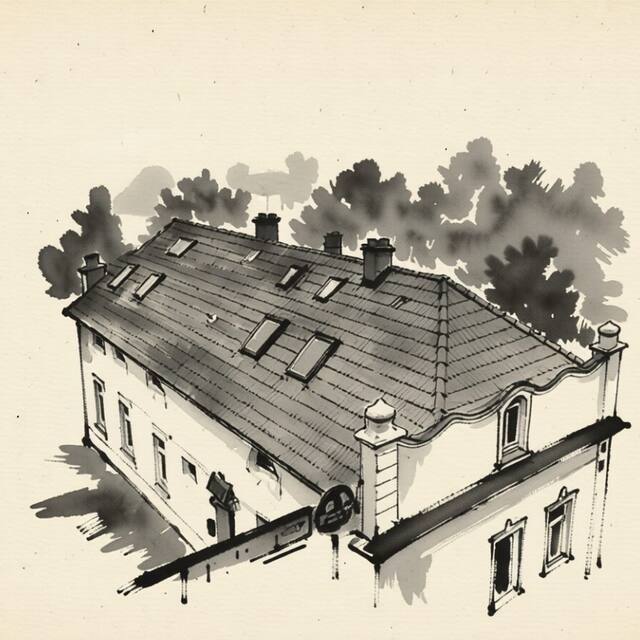 Ilustrační kresba: Hotel Cham