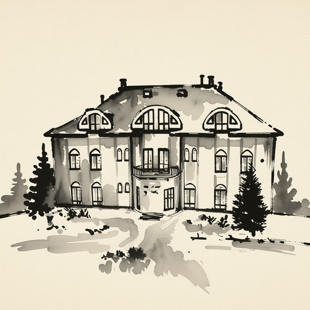 Ilustrační kresba: Lesní Hotel Peršlák
