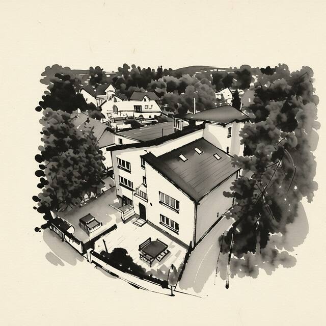 Ilustrační kresba: Hotel Max
