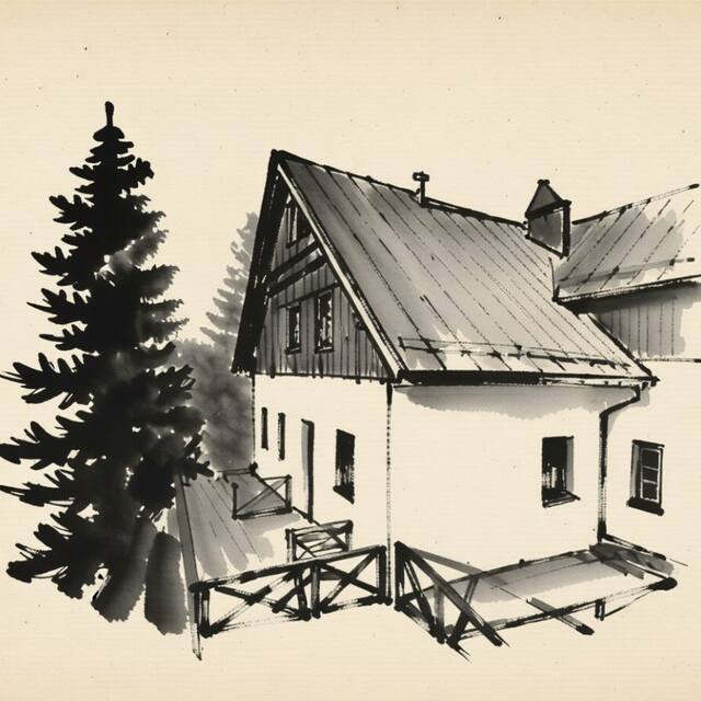 Ilustrační kresba: Apartmán Hrabětice