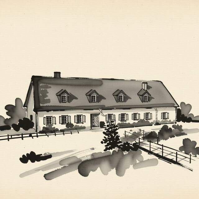 Ilustrační kresba: Penzion Kovárna