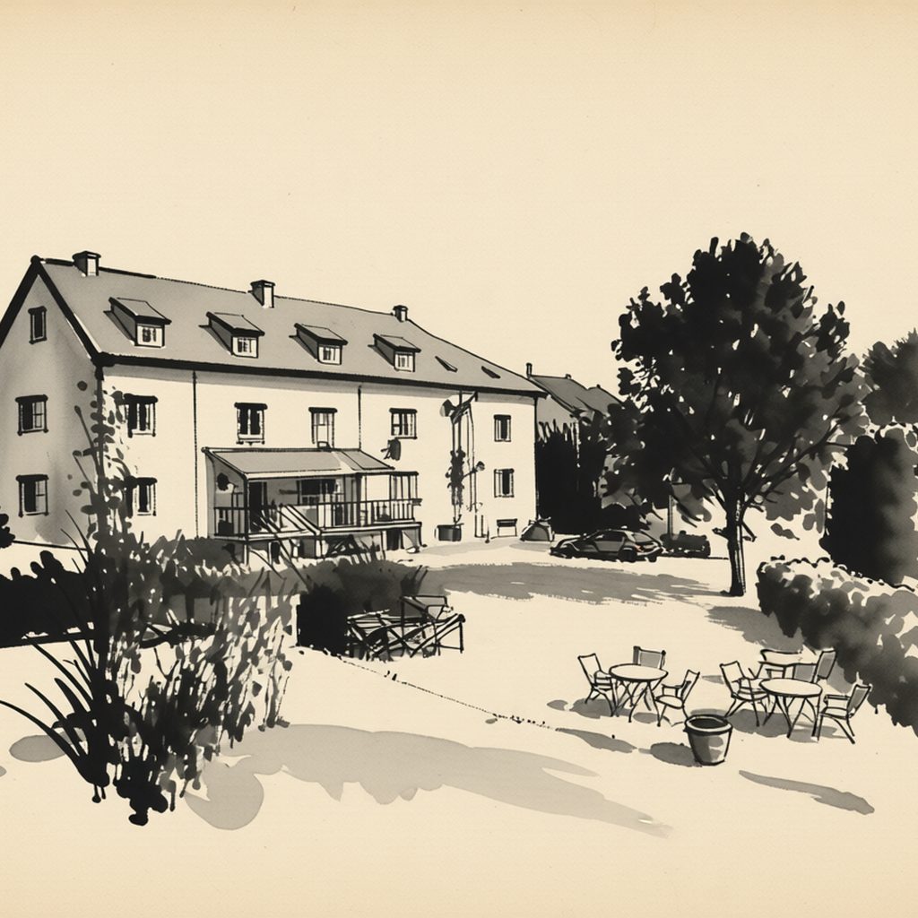Ilustrační kresba: Hotel Atrium