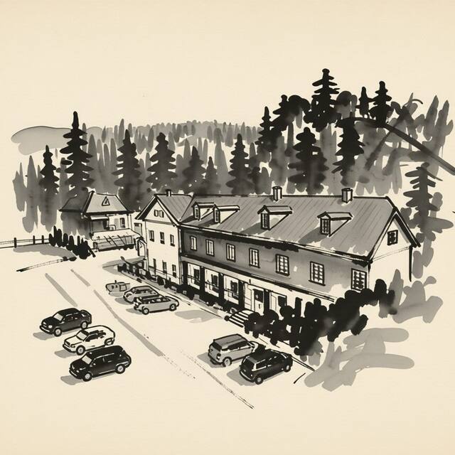 Ilustrační kresba: Hotel Džbán
