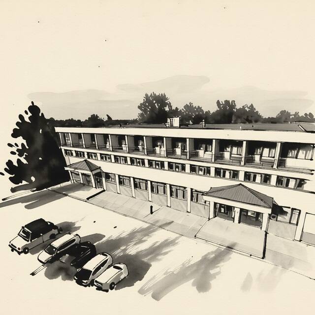 Ilustrační kresba: Hotel Kotyza