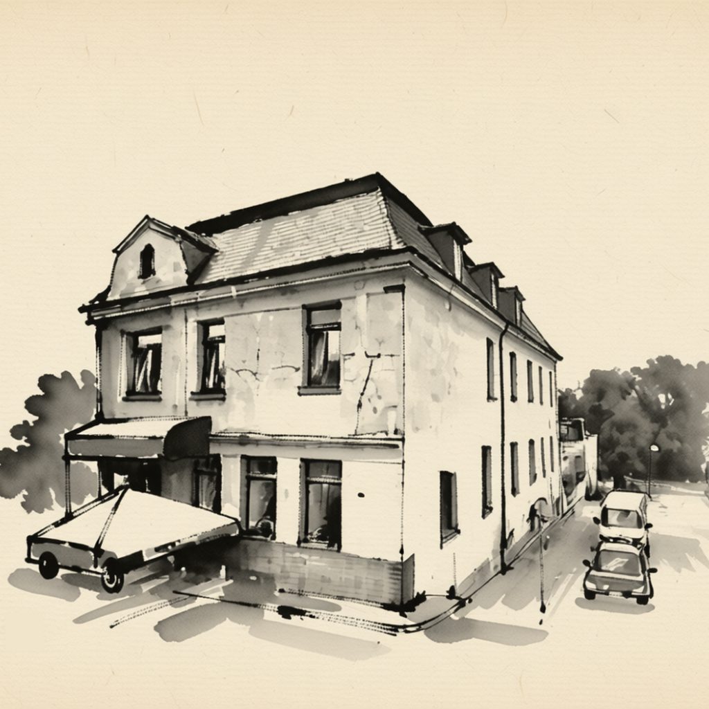 Ilustrační kresba: Hotel Grand