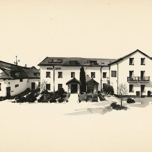 Ilustrační kresba: Hotel Rose