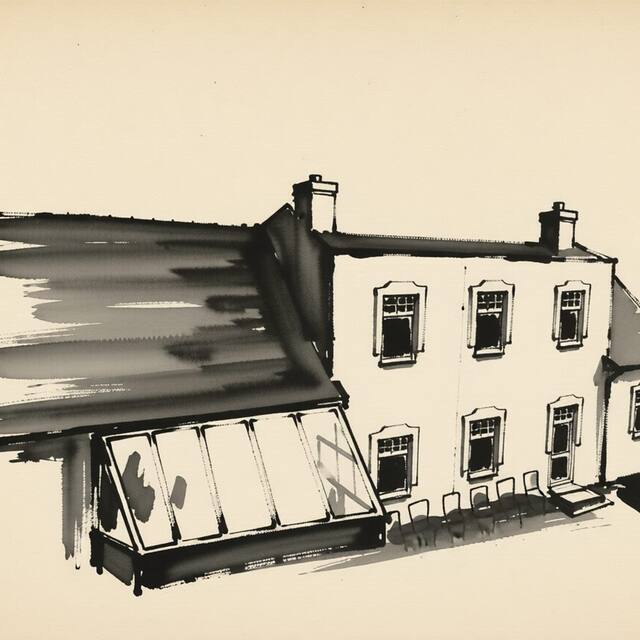 Ilustrační kresba: Hotel Skalka