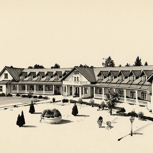 Ilustrační kresba: Hotel Zámeček Mikulov
