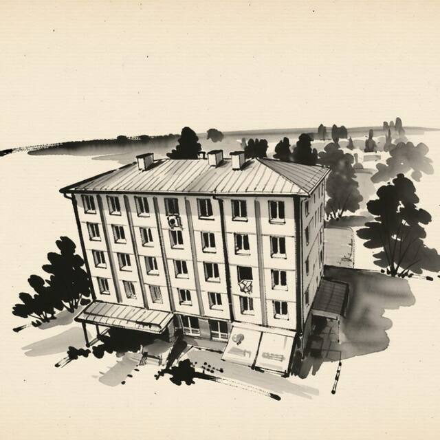 Ilustrační kresba: Hotelový Dům
