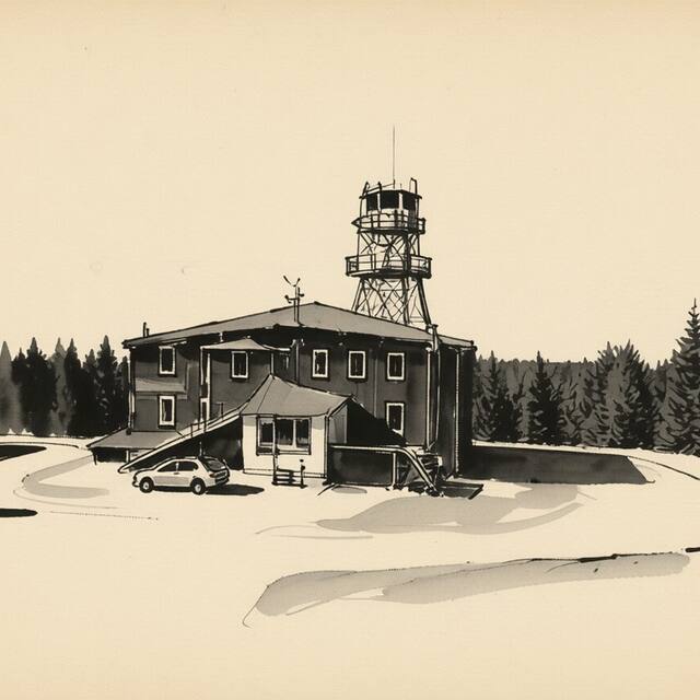 Ilustrační kresba: Hotel Plesivec