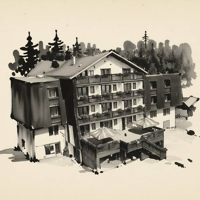 Ilustrační kresba: HOTEL PAVLA VYSOČINA