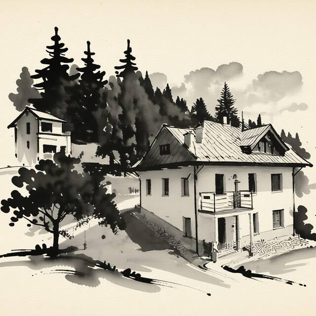 Ilustrační kresba: Apartmány Pacholda & Horský Domov