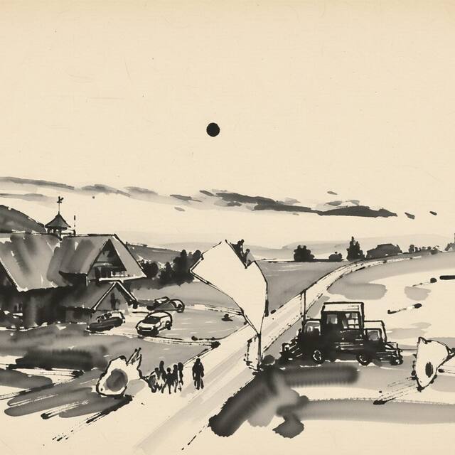 Ilustrační kresba: Penzion Zvonička