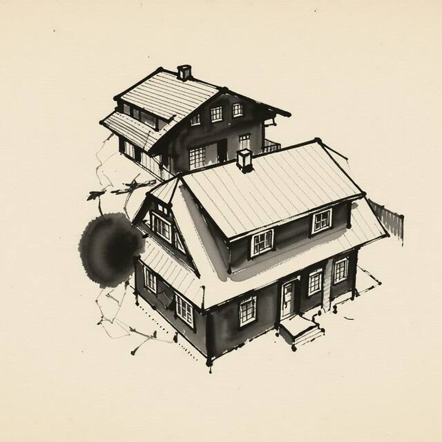 Ilustrační kresba: Horský hotel Kyčerka