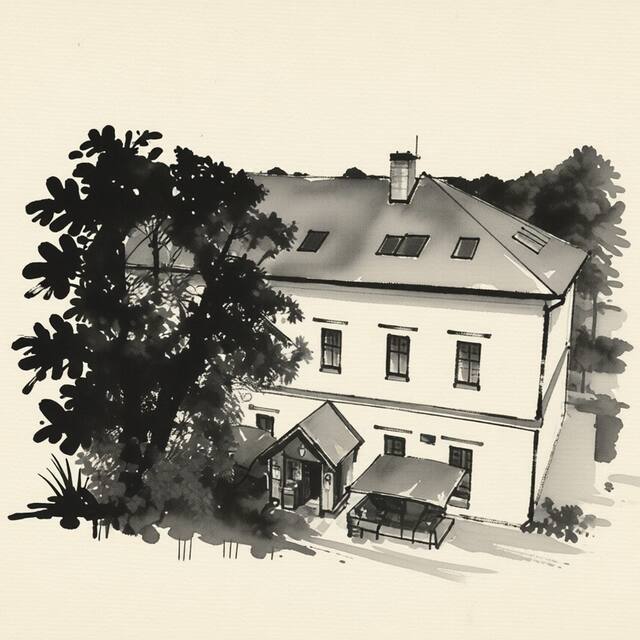 Ilustrační kresba: Penzion Diana