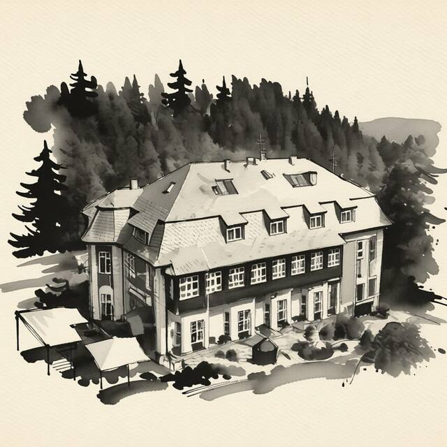 Ilustrační kresba: Hotel Hořec