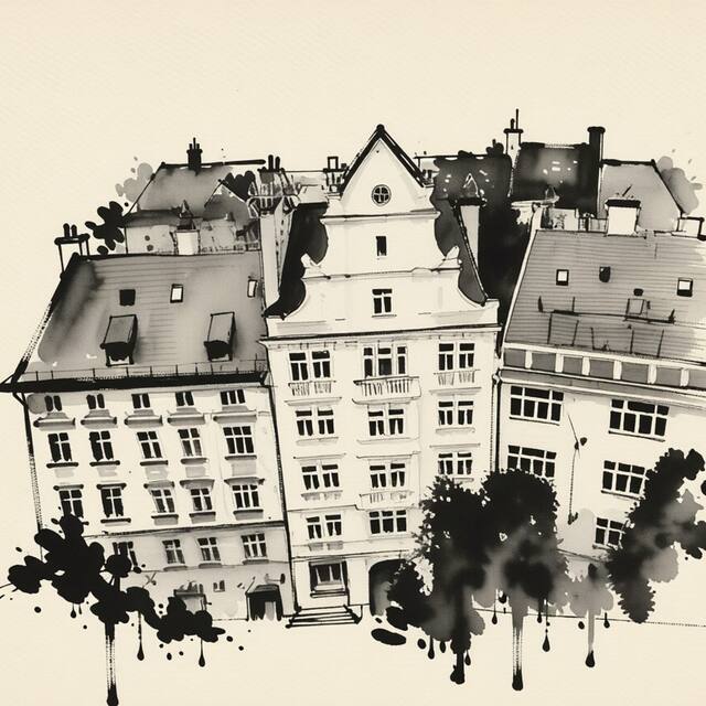 Ilustrační kresba: Hotel Junior