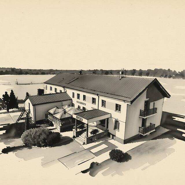 Ilustrační kresba: Motel Tošanovice