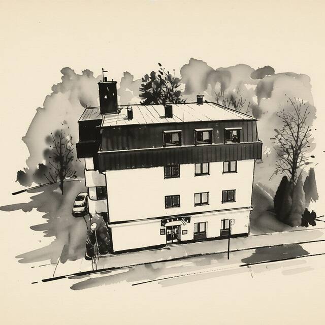 Ilustrační kresba: Hotel Libuše