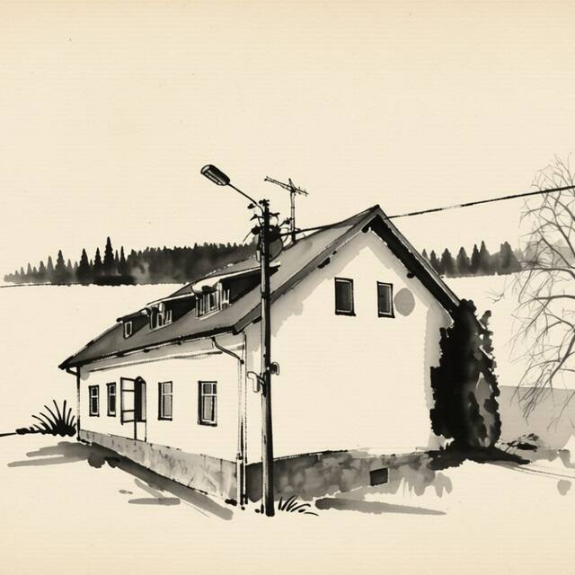 Ilustrační kresba: Penzion Krystal