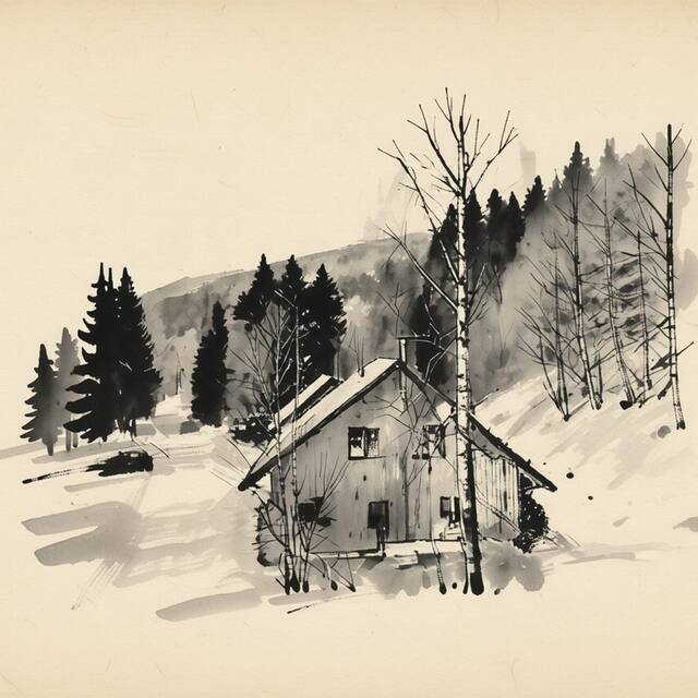 Ilustrační kresba: Ubytování U Pelikána