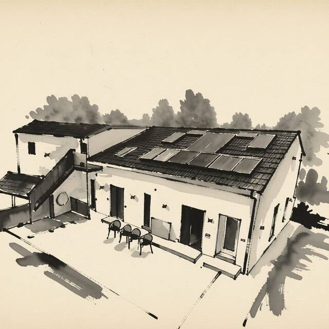 Ilustrační kresba: Penzion Jarka