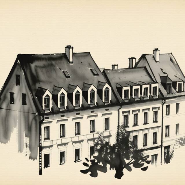 Ilustrační kresba: Hotel Slovan