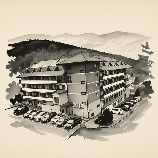Ilustrační kresba: Hotel Ambra