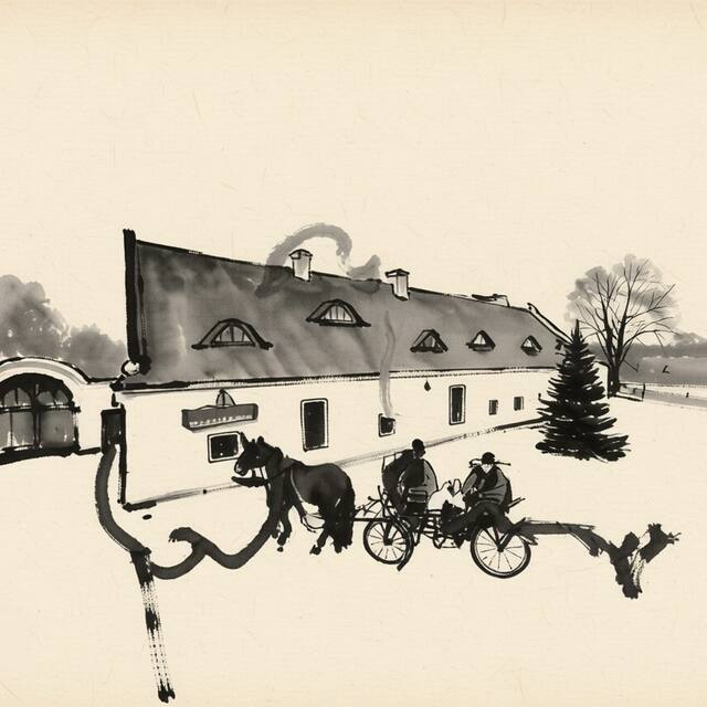 Ilustrační kresba: Hotel Dvůr Olšiny