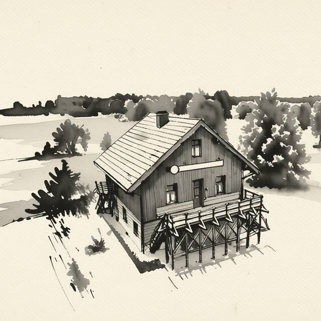 Ilustrační kresba: Sokolí hnízdo
