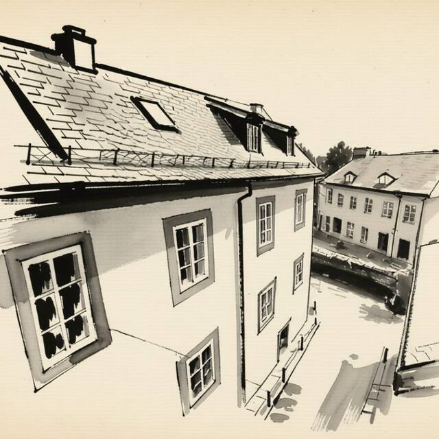 Ilustrační kresba: Apartmán Tržiště