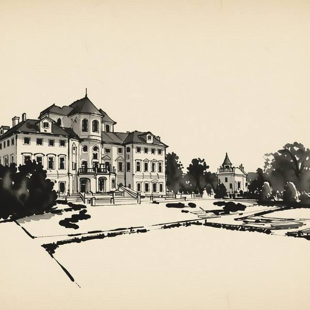 Ilustrační kresba: Château Liblice